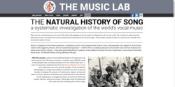 The Natural History of Song