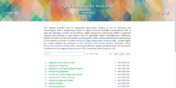 Digital Resources for Musicology