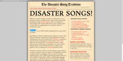 Disaster Songs of Atlantic Canada