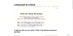 Language in Lyrics