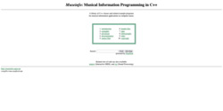 Museinfo: Musical Information Programming in C++