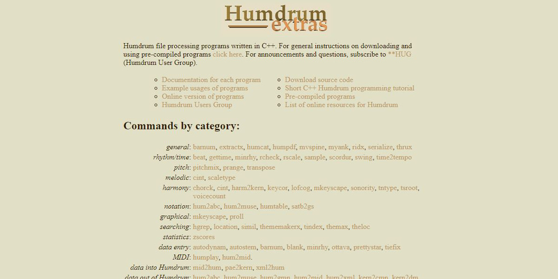 humdrum-extras