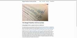 The Serge Prokofiev Archive as Data