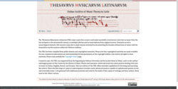 Thesaurus Musicarum Latinarum