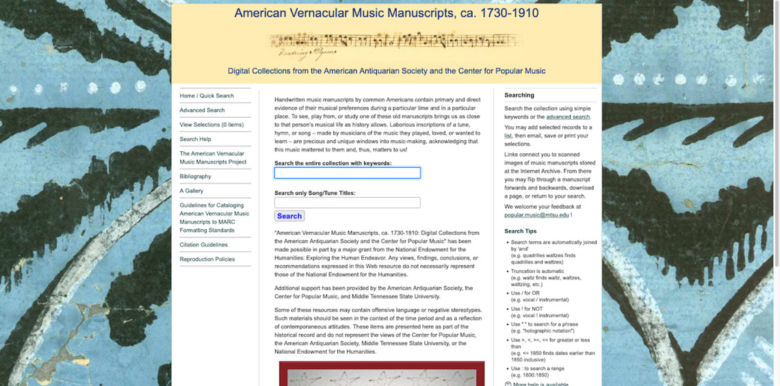 american-vernacular-music-manuscripts-ca-1730-1910-digital-collections-from-the-american-antiquarian-society-and-the-center-for-popular-music