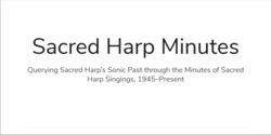 Sacred Harp Minutes