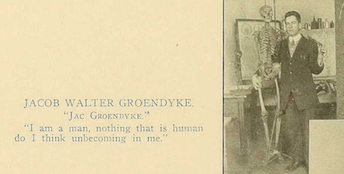 Groendyke's yearbook photo
